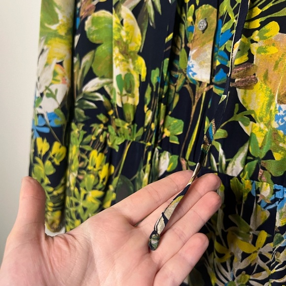 J. Crew 100% Silk Floral Flounce Hem Dress - Picture 6 of 16